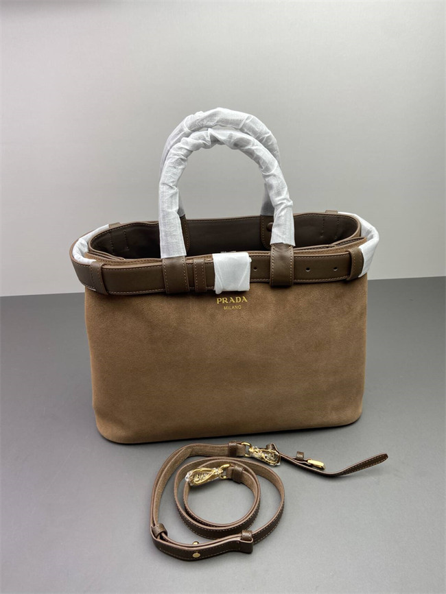 Suede Buckle Handbag