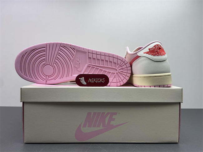Travis Scott × AJ1 Low "Shy Pink" IQ7604-101