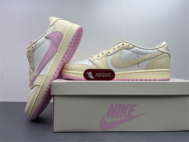 Travis Scott x Air Jordan 1 Low OG Shy Pink IQ7604-100